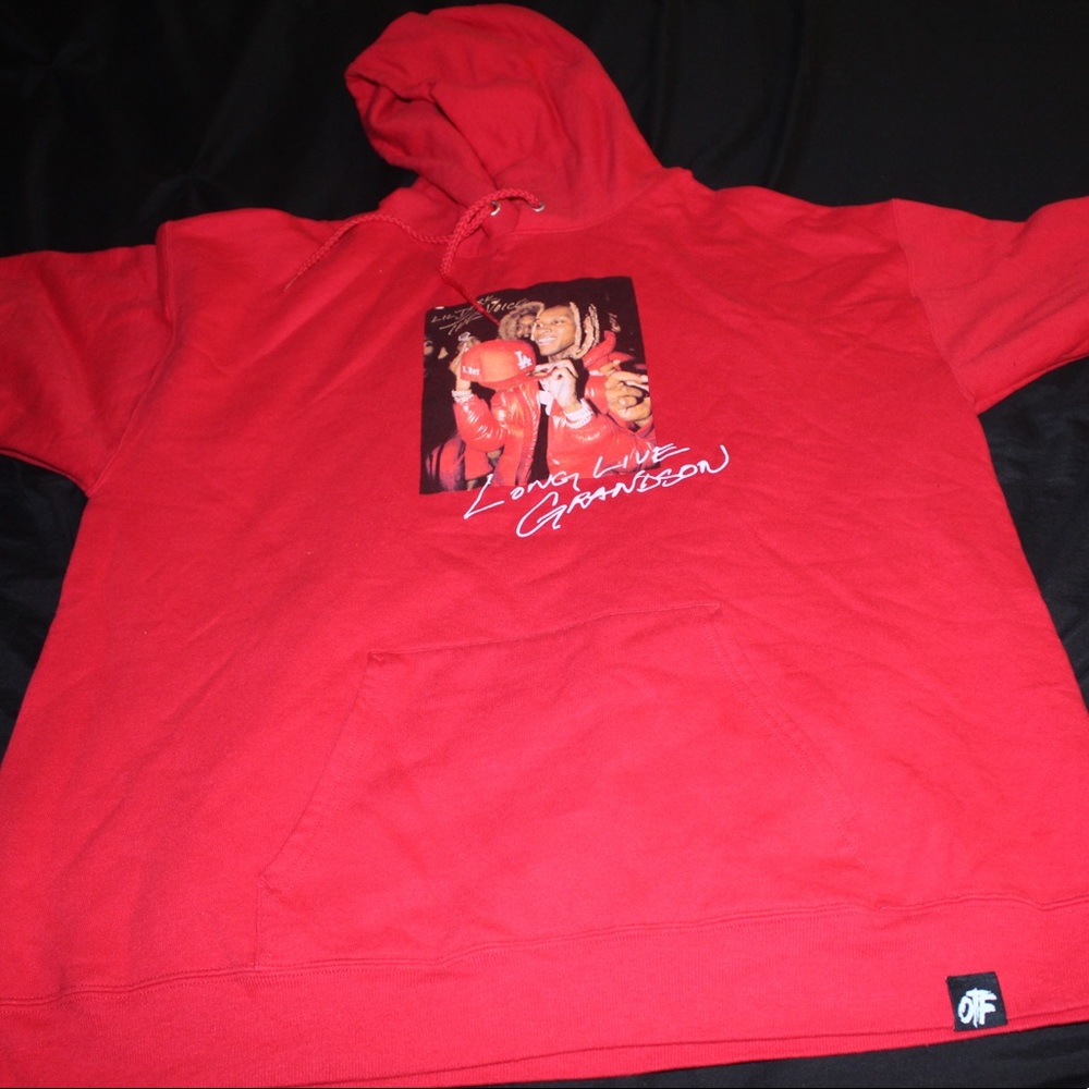 RED LIL DURK “LONG LIVE GRANDSON” HOODIE L